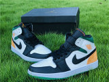 Authentic Air Jordan 1 GS Mid SE White/Green