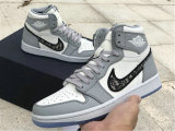 Authentic Dior x Ai Jordan 1 GS High (With Dior Box）