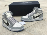 Authentic Dior x Ai Jordan 1 GS High (With Dior Box）