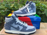 Authentic Nike Dunk High Dark Blue/Light Blue