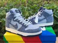 Authentic Nike Dunk High Dark Blue/Light Blue GS