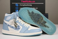 Authentic Air Jordan 1 High White/Jade
