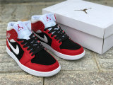 Authentic Air Jordan 1 Mid Gym Red/White-Black GS
