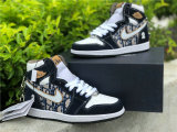 Authentic Dior x Air Jordan 1 High DK.Blue/White/Blanc