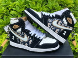 Authentic Dior x Air Jordan 1 High DK.Blue/White/Blanc