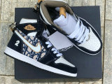 Authentic Dior x Air Jordan 1 High DK.Blue/White/Blanc