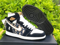 Authentic Dior x Air Jordan 1 High DK.Blue/White/Blanc