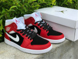 Authentic Air Jordan 1 Mid Gym Red/White-Black GS