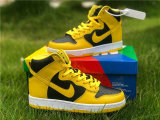 Authentic Nike Dunk High Black/Yellow/White GS