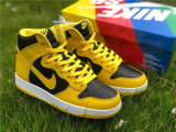 Authentic Nike Dunk High Black/Yellow/White GS
