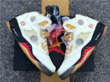 Authentic Off-White x Air Jordan 5 “Sail” (Fire Red-Muslin-Black)