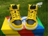 Authentic Nike Dunk High Black/Yellow/White GS