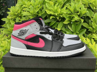 Authentic Air Jordan 1 Mid Pink Shadow GS
