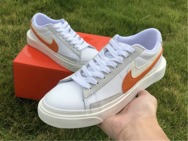 Authentic Nike Blazer Low White/Orange GS