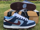 Authentic Nike Dunk Low Midnight Navy/White GS