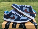 Authentic Nike Dunk Low Midnight Navy/White GS