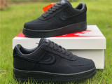 Authentic Stussy x Nike Air Force 1 Low Black