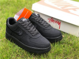 Authentic Stussy x Nike Air Force 1 Low Black