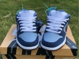 Authentic Nike Dunk Low Midnight Navy/White GS
