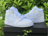 Authentic Air Jordan 1 Mid “White Quilted”