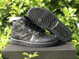 Authentic Air Jordan 1 Mid “Black Quilted”
