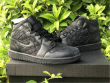Authentic Air Jordan 1 Mid “Black Quilted”