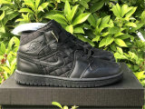 Authentic Air Jordan 1 Mid “Black Quilted”
