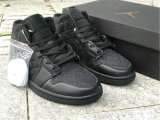 Authentic Air Jordan 1 Mid “Black Quilted”