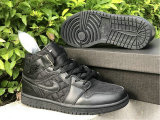 Authentic Air Jordan 1 Mid “Black Quilted”