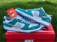 Authentic Kasina x Nike Dunk Low Sail/White-Neptune Green-Industrial Blue GS