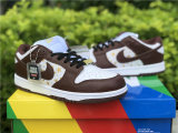 Authentic Supreme x Nike SB Dunk Low White/God/Brown