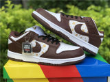 Authentic Supreme x Nike SB Dunk Low White/God/Brown