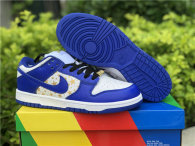 Authentic Supreme x Nike SB Dunk Low White/God/Blue