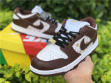Authentic Supreme x Nike SB Dunk Low White/God/Brown