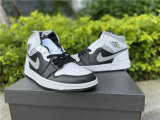 Authentic Air Jordan 1 Mid “White Shadow” GS