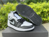 Authentic Air Jordan 1 Mid “White Shadow” GS