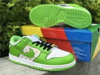 Authentic Supreme x Nike SB Dunk Low White/God/Green GS