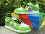Authentic Supreme x Nike SB Dunk Low White/God/Green GS