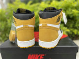 Authentic Air Jordan 1 White/Black/Yellow GS