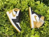 Authentic Air Jordan 1 White/Black/Yellow GS