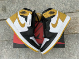 Authentic Air Jordan 1 White/Black/Yellow GS