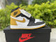Authentic Air Jordan 1 White/Black/Yellow GS