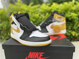 Authentic Air Jordan 1 White/Black/Yellow GS