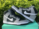 Authentic Nike Dunk High Dark Grey/White/Black GS