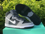 Authentic Nike Dunk High Dark Grey/White/Black GS