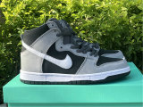Authentic Nike Dunk High Dark Grey/White/Black GS