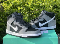 Authentic Nike Dunk High Dark Grey/White/Black GS