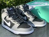 Authentic Nike Dunk High Dark Grey/White/Black GS
