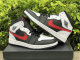 Authentic Air Jordan 1 Mid White/Black/Red GS