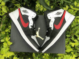 Authentic Air Jordan 1 Mid White/Black/Red GS
